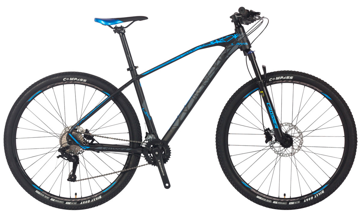 Фотография Велосипед Crosser LAVA 29" 2021, размер М, Черно-синий